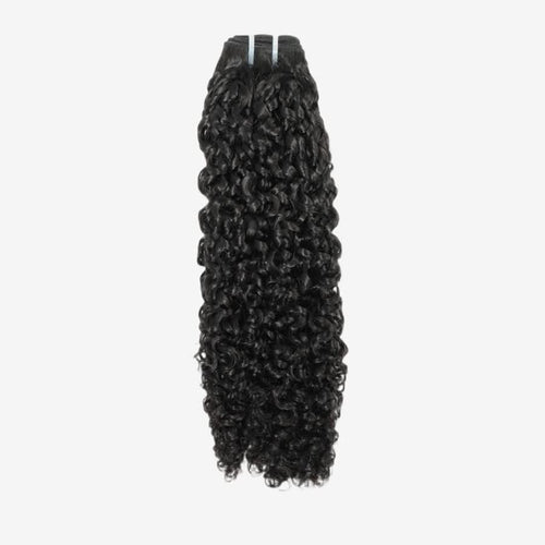 Lexi Hair UK Burmese Curly hair bundle, weft close up
